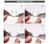 Nose Glasses Round Rimless Matrix Morpheus Frameless Sunglasses UV400