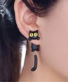 Clay Animal Earrings Women Cute Cat Stud