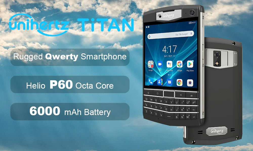 Unihertz Titan Rugged Smartphone 4G 6GB 128GB Android 10 QWERTY Keyboard Mobile Phone NFC 6000mAh 8MP 16MP Cellphone