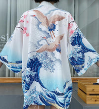 Bebovizi Japanese Style Flaming Phenix Print Cardigan Kimono Harajuku Women Men Sexy Yukata Female Streetwear Traditional Haori