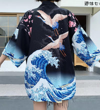 Bebovizi Japanese Style Flaming Phenix Print Cardigan Kimono Harajuku Women Men Sexy Yukata Female Streetwear Traditional Haori