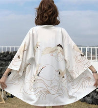 Bebovizi Japanese Style Flaming Phenix Print Cardigan Kimono Harajuku Women Men Sexy Yukata Female Streetwear Traditional Haori