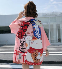 Bebovizi Japanese Style Flaming Phenix Print Cardigan Kimono Harajuku Women Men Sexy Yukata Female Streetwear Traditional Haori