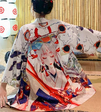 Bebovizi Japanese Style Flaming Phenix Print Cardigan Kimono Harajuku Women Men Sexy Yukata Female Streetwear Traditional Haori