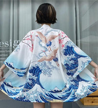 Bebovizi Japanese Style Flaming Phenix Print Cardigan Kimono Harajuku Women Men Sexy Yukata Female Streetwear Traditional Haori