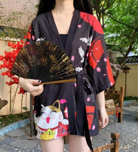 Bebovizi Japanese Style Flaming Phenix Print Cardigan Kimono Harajuku Women Men Sexy Yukata Female Streetwear Traditional Haori