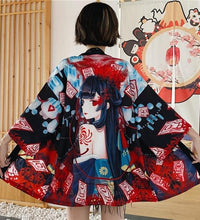 Bebovizi Japanese Style Flaming Phenix Print Cardigan Kimono Harajuku Women Men Sexy Yukata Female Streetwear Traditional Haori