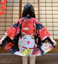 Bebovizi Japanese Style Flaming Phenix Print Cardigan Kimono Harajuku Women Men Sexy Yukata Female Streetwear Traditional Haori