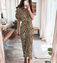 2021 Women Sexy Deep V Draped Shirt Long Dress Fashion Button Slit Bandage Beach Dress Lady Elegant Casual Short Sleeve Dresses