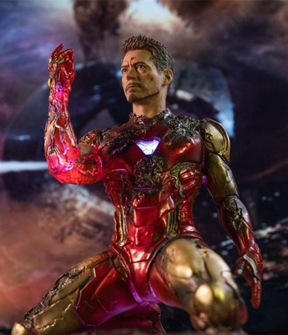 Avengers Endgame 1/6 Glowing Statue MK85 Iron Man Action Figure