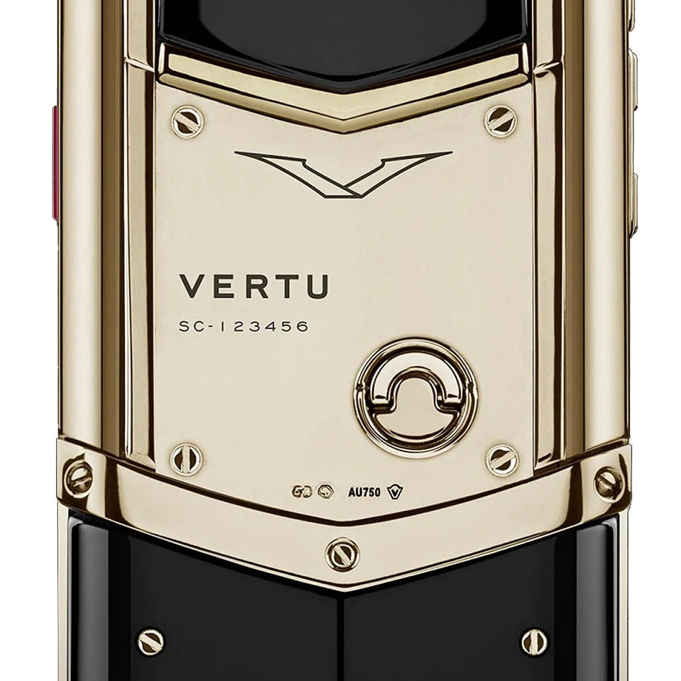 Vertu Signature 18Ct Real Gold Black Ceramic Keypad Mobile