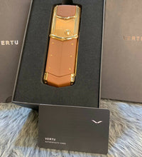 Vertu Signature S Camel Brown Leather Keypad Button Mobile Phone