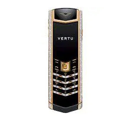Vertu Signature Black Gold Diamond Black Keypad Mobile Phone