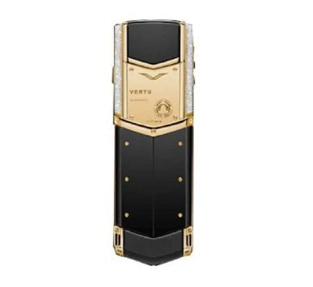 Vertu Signature Black Gold Diamond Black Keypad Mobile Phone