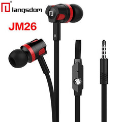 Original Langsdom JM26 In Ear Earphone Wired 3.5mm Sport Headset Bass Stereo Music Earphones with Mic for Iphone Samsung XiaoMi - astore.in