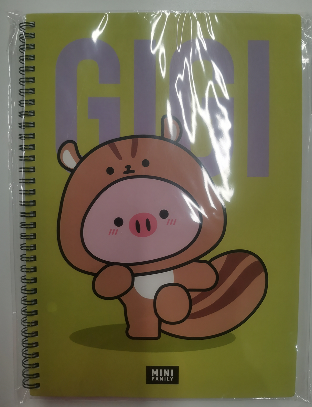 Miniso Mini Family Animal Cosplay Day Series Gigi A4 Wire-bound Book 100 Sheets