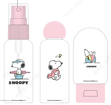 Miniso Snoopy Summer Travel Collection Travel Bottles Set (3 pcs)