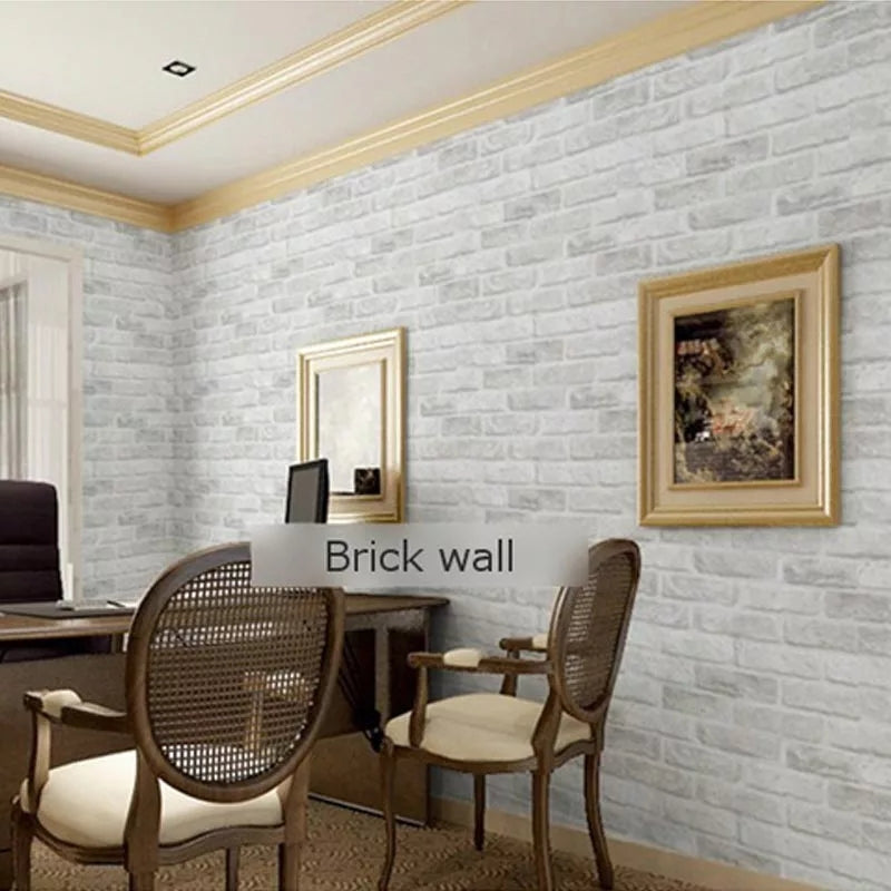 5 Pcs 3D Grey Brick Wallpaper for Wall PE Foam Wall Stickers Self Adhesive  DIY Wall