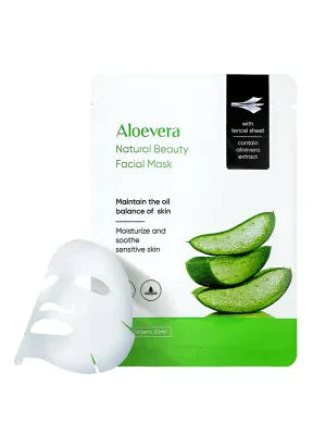 Miniso Natural Beauty Facial Mask(Aloevera)