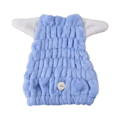 Miniso Cat Ears Hair Drying Cap(Blue)
