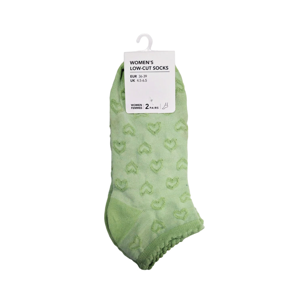 Miniso Heart Women＇s Low-cut Socks 2 Pairs(Green)