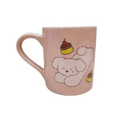 Miniso Guji Guji Bread Baking Series Ceramic Mug(Pink)