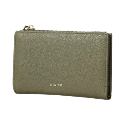 Miniso Two-fold Zipped Women's Wallet(Green)