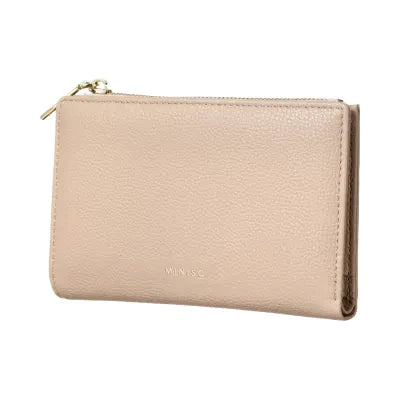 Miniso Two-fold Zipped Women's Wallet(Apricot)