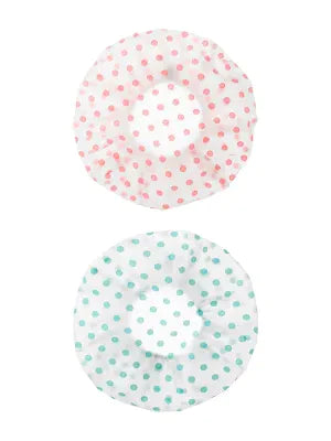 Miniso Wavy Dots Waterproof Shower Caps (2 pcs)