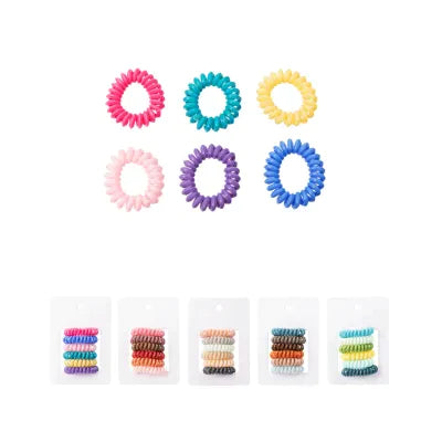 Miniso 4.0 Colored Spiral Hair Ties (6pcs) s2