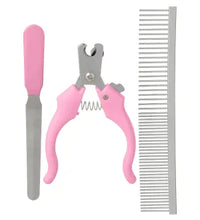 Miniso Pet Series 2.0 Beauty Set(Nail clipper, File, Comb)(Pink)