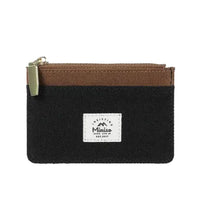 Miniso Color Blocking Canvas Coin Purse with Card Slots(Black)