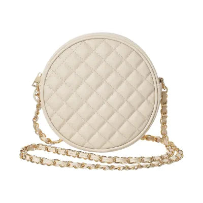 Miniso Diamond Lattice Pattern Round Crossbody Bag