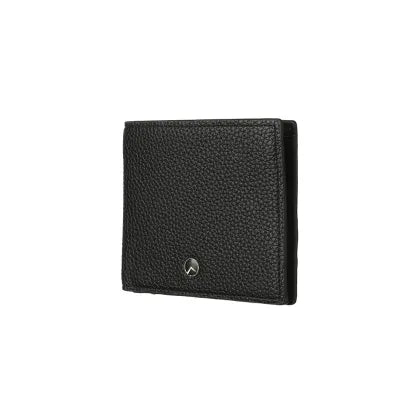 Miniso Men's Litchi Texture Short Soft Wallet(Black)
