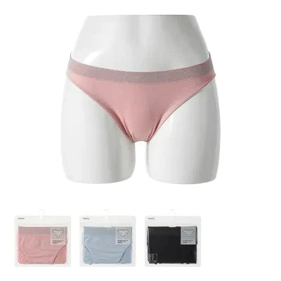 Miniso High Cut Panties with Silver Thread Waistband (L)