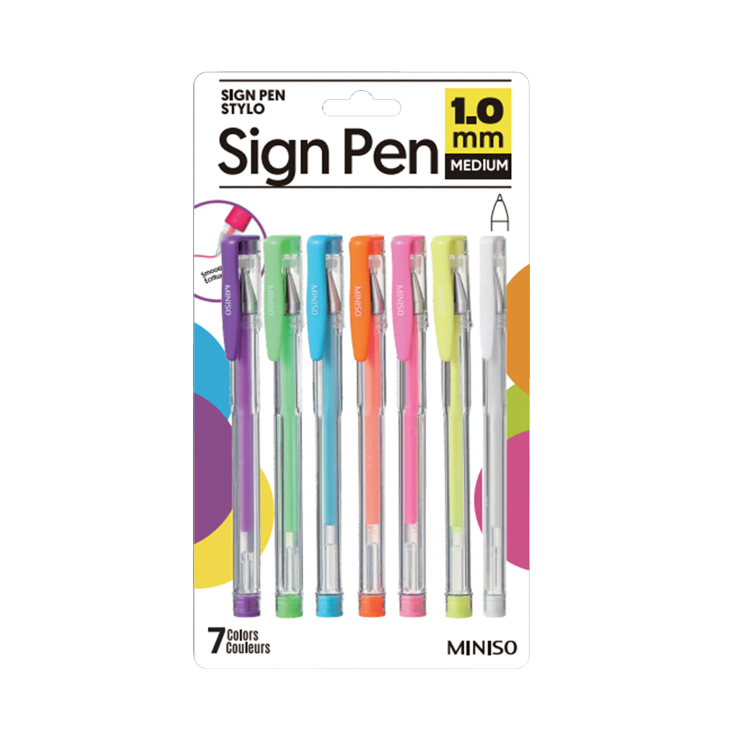 Miniso Colored Sign Pens 7 pcs