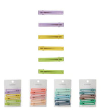 Miniso Hollow out Rectangle Colorful Hair Clips(assorted color) (6 pcs, 6cm)