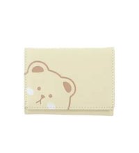 Miniso Women's Short Trifold Animal Print Wallet(Yellow)