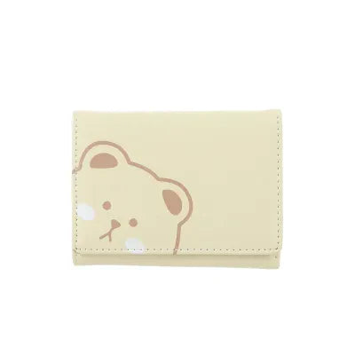 Miniso Women's Short Trifold Animal Print Wallet(Yellow)
