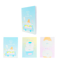 Miniso HoHo Bear Summer Sparkling Ice Series A5 Stitch-Bound Book (28 Sheets, 3 pcs)