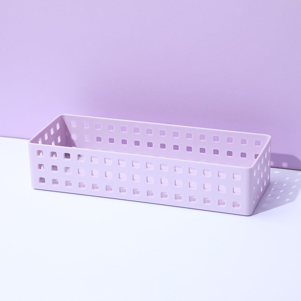 Miniso Purple Series Long Stackable Storage Box (M)