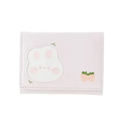 Miniso Women's Strawberry Rabbit Trifold Wallet(Pink)