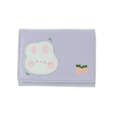 Miniso Women's Strawberry Rabbit Trifold Wallet(Purple)