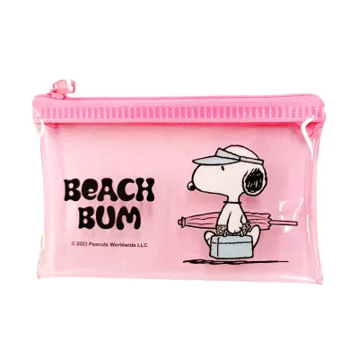 Miniso Snoopy Summer Travel Collection 12*7.5cm PVC Stationery Case