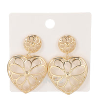 Miniso Fashion Series Heart Flower Stud Earrings (1 Pair)