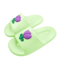 Miniso Lovely Series Tulip Women＇s Slippers (Light Green,37-38)