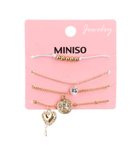 Miniso Fashion Heart Bracelets (4 pcs)