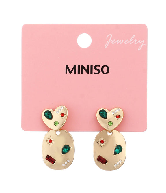 Miniso Heart Earrings (1 Pair)