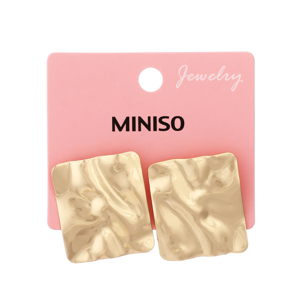 Miniso Square Textured Earrings (1 Pair)