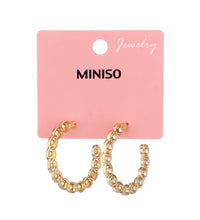 Miniso Shiny C-Shaped Earrings (1 Pair)